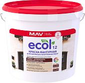 Краска Ecol 12 фактурная ВД-АК-1312 15 кг (белый)