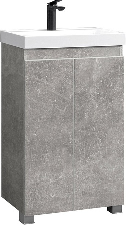 Belux Тумба под умывальник Бостон Н 50 (31, бетон чикаго/светло-серый)