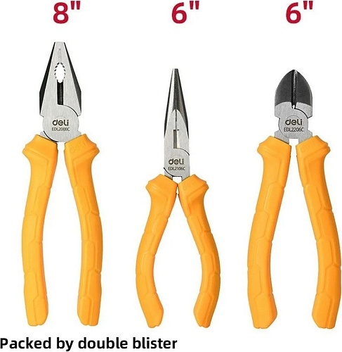 Набор пассатижей Deli DL2008C-3 (3 предмета)