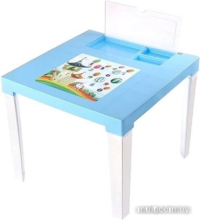 Детский стол Эльфпласт Аладдин (белый/голубой)
