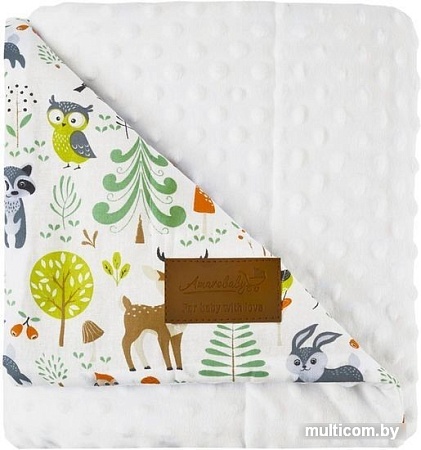 Плед Amarobaby Растем вместе. Зверята 95х85 (желтый/оранжевый)