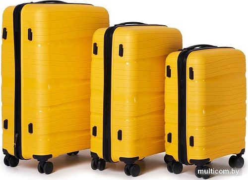 Чемодан-спиннер Pride PP9802 (S, желтый)