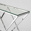 Консольный стол Stool Group Инсигния 115x30 ECST-026 (прозрачное стекло/сталь серебристый)