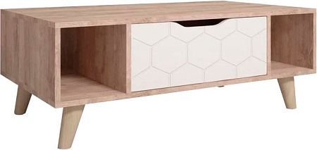 Журнальный столик Комфорт-S Войтек М10 (дуб баррик/белый матовый)