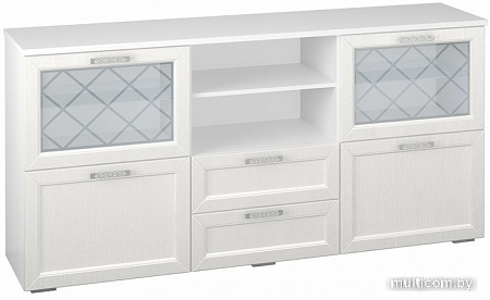 Комод Премиум Александра (белый-шелк платина)