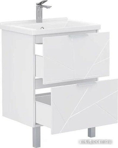 Volna Тумба Twing 80.2Y белый с умывальником Миранда