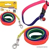 Ошейник с поводком Мультидом Радуга VL40-11 (р. S)