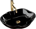 Умывальник Rea Pearl (черный глянцевый)