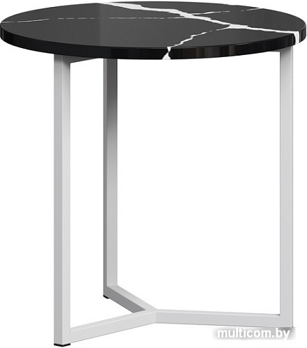 Журнальный столик LoftyHome Годмар Тренто 1627720 (мрамор блэк/белый)