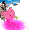 Игрушка для кошек Duvo Plus Мышка с хвостом из перьев 1717021/DV (цвет в ассортименте) 