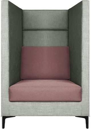 Интерьерное кресло Brioli Дирк (рогожка, J20 серый/J11 розовый)