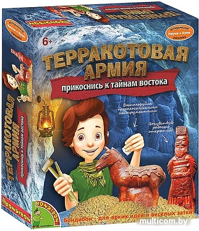 Набор для опытов Bondibon Науки с Буки Терракотовая армия (император/лошадь) ВВ1358