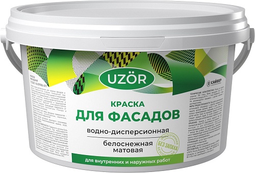 Узор Для фасадов акриловая 13 кг (белый матовый)