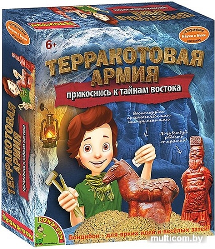 Набор для опытов Bondibon Науки с Буки Терракотовая армия (император/лошадь) ВВ1358