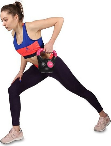 Гиря Indigo IN125 4 кг (черный/розовый)