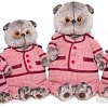 Мягкая игрушка Basik &amp; Co Басик в красном пиджаке и брюках в елочку (19 см)