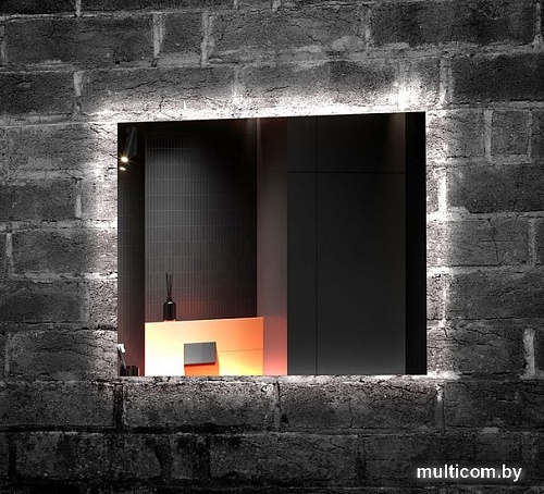 Пекам Зеркало LED GretaFly-80x90dpcl (взмах руки/подогрев/часы)