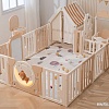 Игровой манеж UNIX kids DeLuxe House&amp;Storage 180х200 Camel PPLXSWH200WC