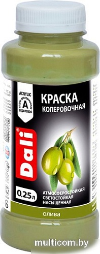 Колеровочная краска Dali акриловая 0.25 л (олива)