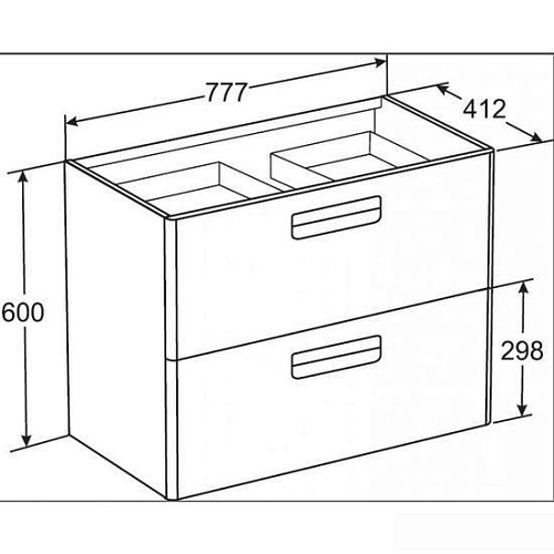 Мебель для ванных комнат Roca Тумба с умывальником The Gap 80 A327470000 + ZRU9302877