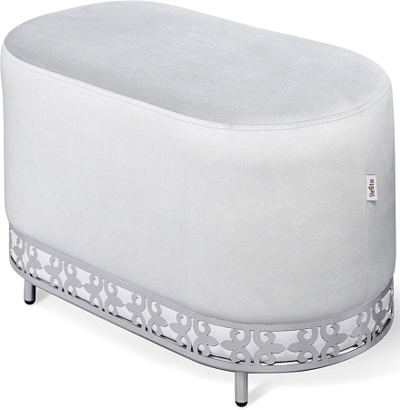 Пуфик Sheffilton SHT-B21-1 (серое облако/хром лак)