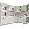 Готовая кухня Интерлиния Мила Крафт 1.88x2.8 правая (дуб снежный)