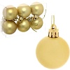 Елочная игрушка Серпантин Матовый шар 4 см 6 шт (золотистый) 183-838