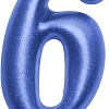 Свеча для торта Мультидом Овал Цифра 6 МС5-46 (синий)