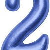 Свеча для торта Мультидом Овал Цифра 2 МС5-42 (синий)