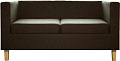 Софа Brioli Билли Д двухместный (рогожка, J5 коричневый/светлые ножки)