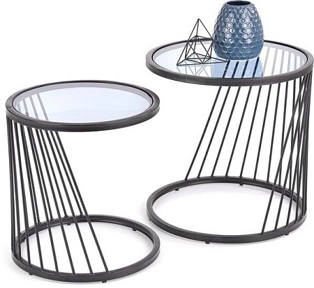 Журнальный столик Halmar Antilla (дымчатый/черный)