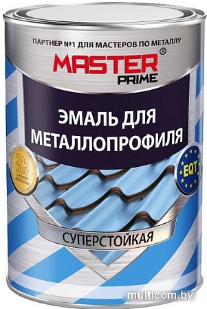 Грунт-эмаль Master Prime Для металлопрофиля и сендвич-панелей 0.9 л (RAL8017)