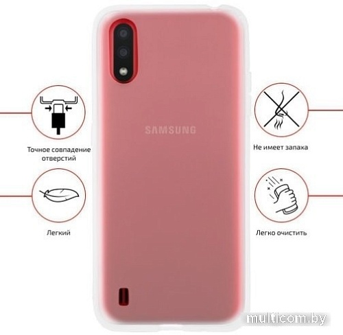 Чехол VOLARE ROSSO Taura для Samsung Galaxy A01 (прозрачный)