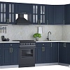Готовая кухня Интерлиния Мила Шато 1.7x3.3 правая (индиго/индиго/опал светлый)