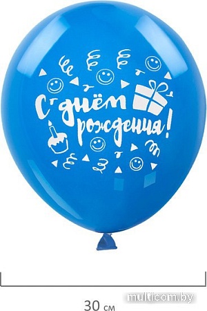 Набор воздушных шаров Золотая сказка С днем рождения 105005 (50 шт, 10 цв)