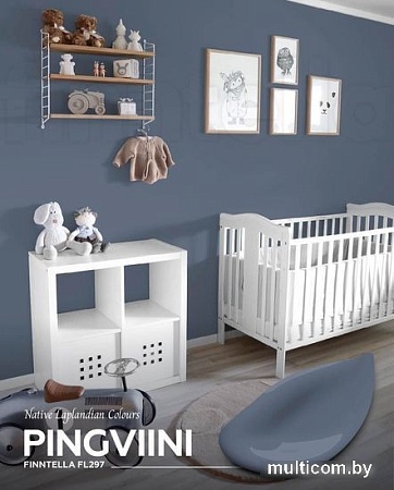 Краска Finntella Foxy Lapselli Matte Pingviini F-50-1-3-FL297 2.7 л (синий, серый)