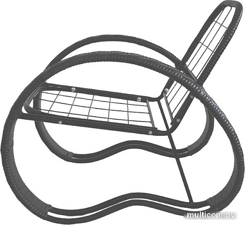 Кресло M-Group Фасоль 12370306 (серый ротанг/красная подушка)