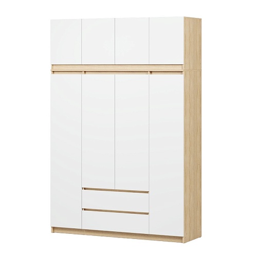 Шкаф распашной Soma ШК-4 160-235 (дуб сонома/белый)