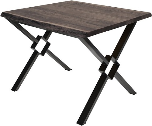 Кухонный стол Buro7 Икс-ромб 110 (с обзолом, дуб мореный/черный)
