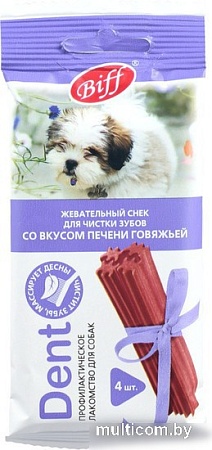 Лакомство для собак TiTBiT Dent Жевательный снек со вкусом говяжьей печени 40 г