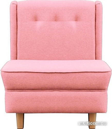 Интерьерное кресло Brioli Диди (рогожка, J11 розовый/светлые ножки)