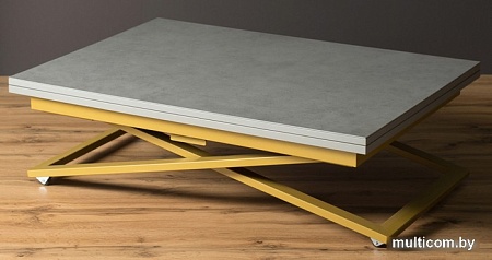 Стол-трансформер Levmar Compact P02/S90 (гриджио/золото)