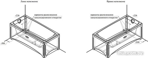 Ванна Radomir Веста 168x75