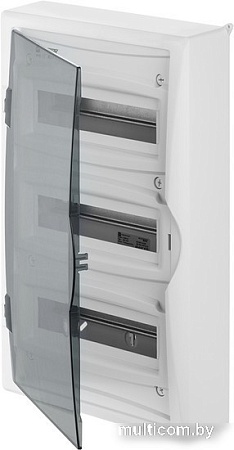 Бокс пластиковый Elektro-Plast Eco Box 3x12M, N/PE 4x 6x16+3x10mm2, дымчатая пласт. дверь, белый RAL9003, 560x354x107mm, IP40