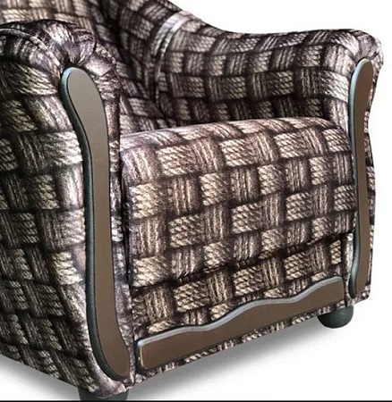 Интерьерное кресло Асмана Анна (плетенка/велюр)