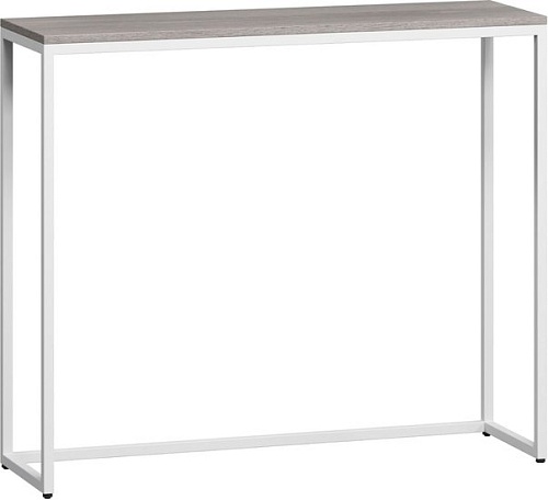 Консольный стол LoftyHome Мальборк 1627936 (смоук, с белым основанием)