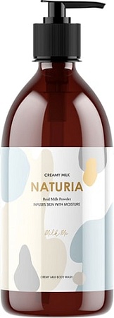 Косметика по уходу за телом Evas Гель для душа Naturia Creamy Milk Body Wash Milk Me 750 мл