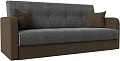 Диван Лига диванов Надежда 72 (рогожка, серый/коричневый)
