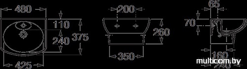 Умывальник Roca Dama Senso 48x37.5 (327514000)