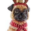 Елочная игрушка Kurt S. Adler Мопс с рожками NB1261PU